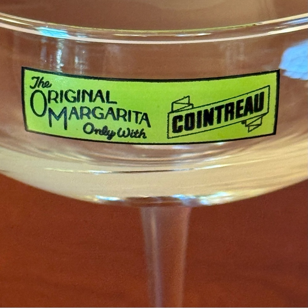 Set of 2 Cointreau Branded Margarita Glass 8 Oz